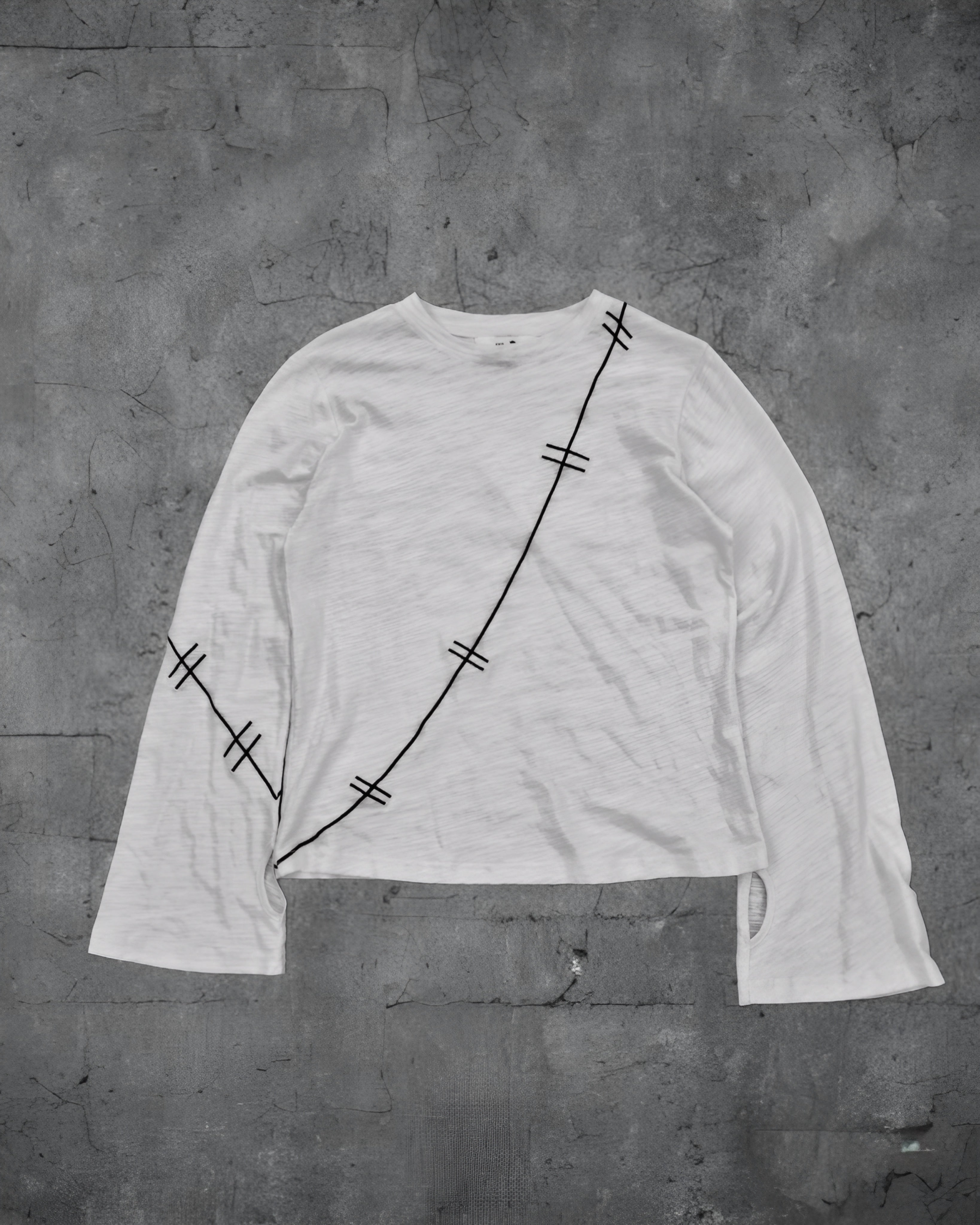 DANSHI Patched Long sleeve (WHITE)