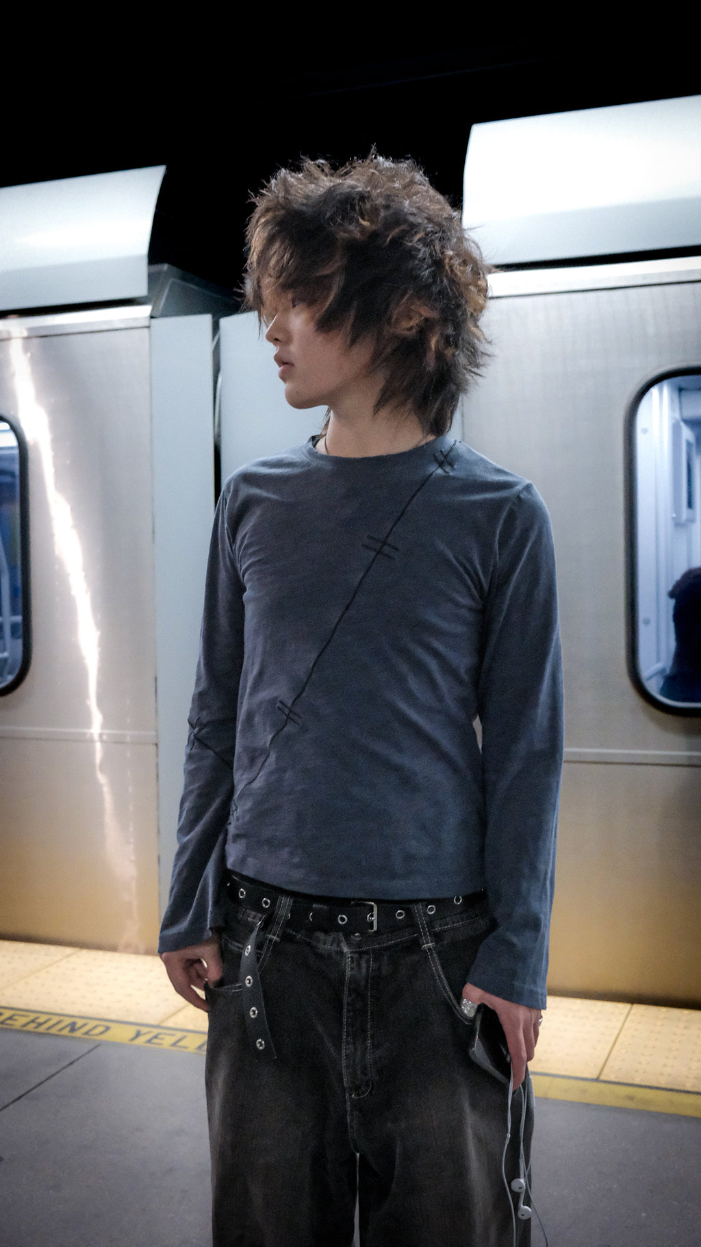 DANSHI Patched Long sleeve (GREY)